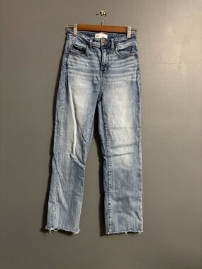 BKE “Billie” slim fit high rise cropped straight denim jean size 27x28